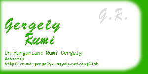 gergely rumi business card